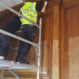 4 The oak panelling is not being damaged.