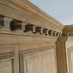 9 Closer view of Oak panelling stripped back