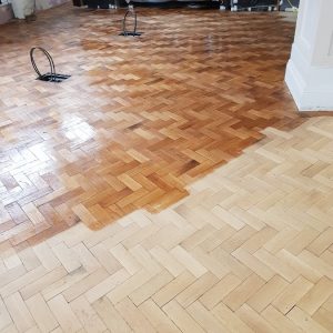 E Eco waxoil applied to restaurant parquet